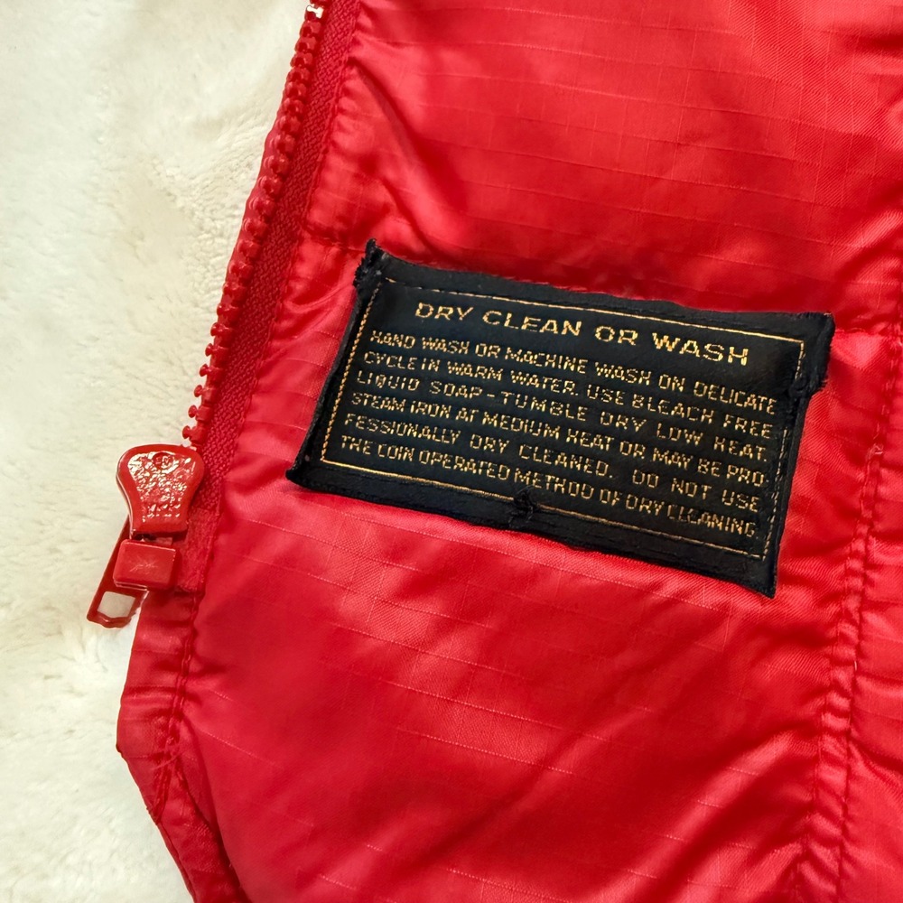 Vintage Eddie Bauer Red Goose Down Puffer Vest Ripstop Nylon Womens Small - Picture 5 of 9